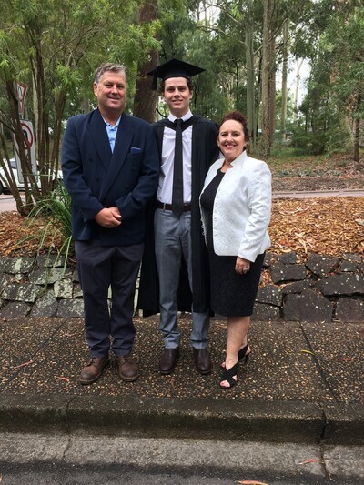 Hamish with family