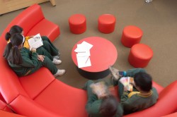Kids on sofa